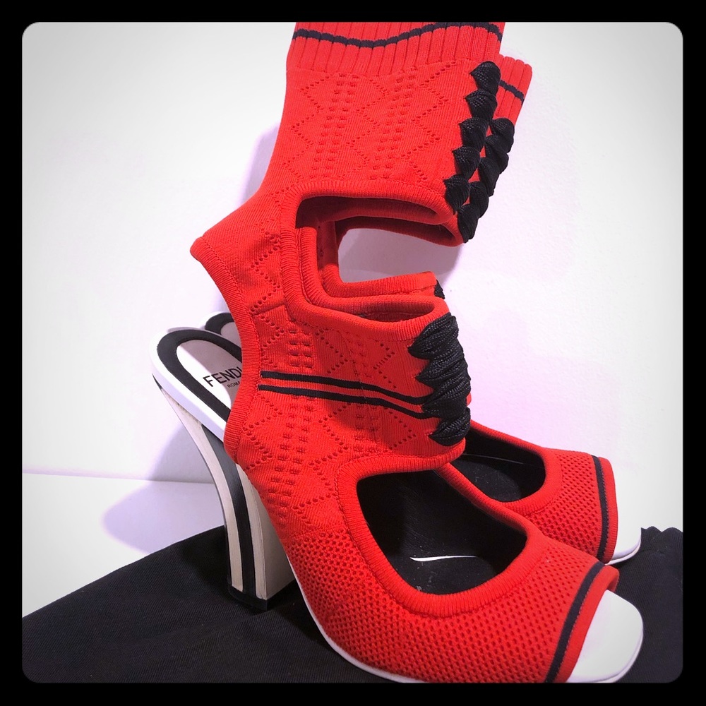 Fendi knit sock ankle boots